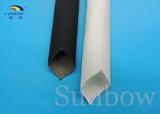 China Unvarnish-Faser-Glas Sleeves Fiberglas geflochtenes Sleeving Schwarzes fournisseur