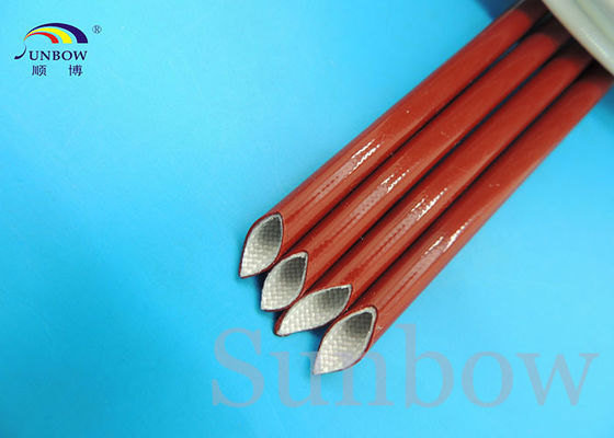 China Schwarzes rotes silikonumhülltes Fiberglas, das elektrisches Isolierung Sleeving Sleeving ist fournisseur
