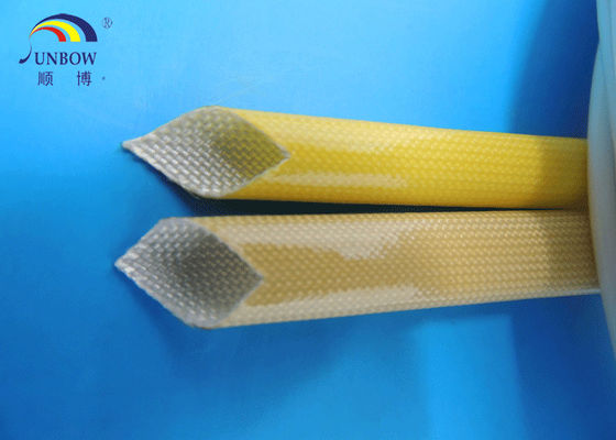 China 0.5-35mm Heat resistance and good electrical Polyurethane (PU) amber fiberglass sleeve for F grade machinery fournisseur